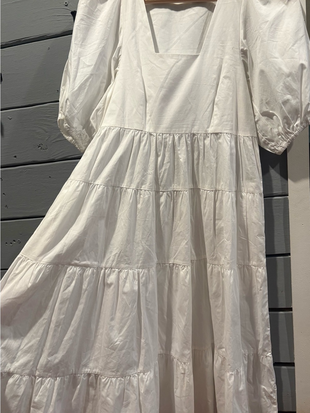 NWOT Jude Connally White Tiered Midi Dress